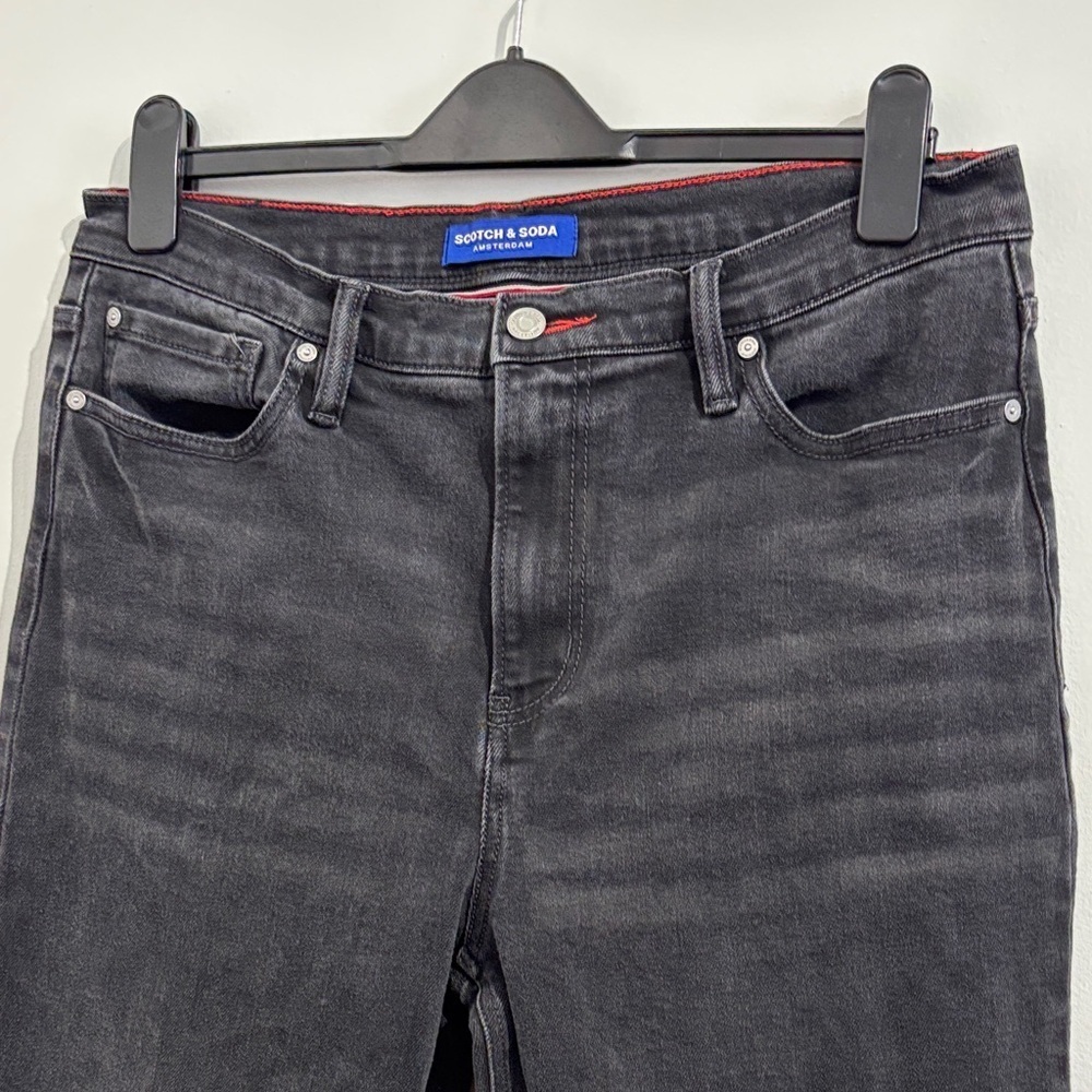Scotch & Soda Women's Straight Leg Black Jeans